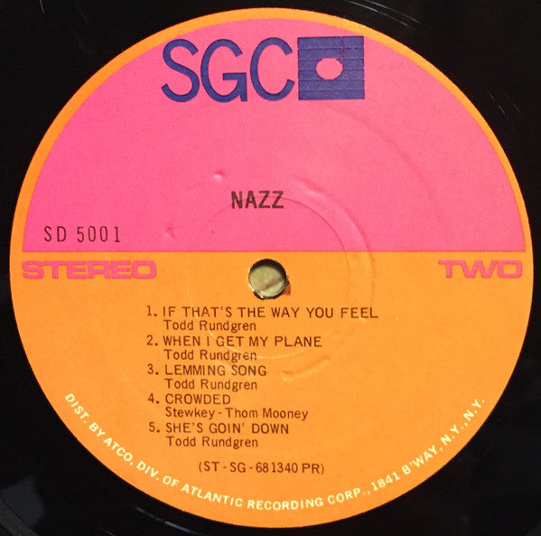 Nazz : Nazz (LP, Album, Pre)