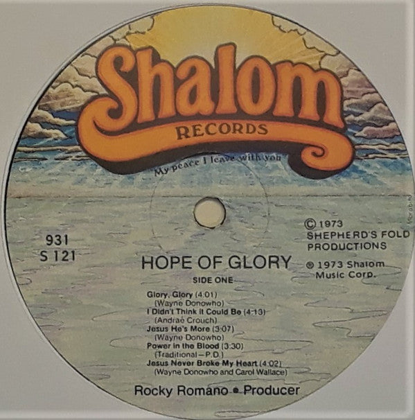 Hope Of Glory : Hope Of Glory (LP, Album)