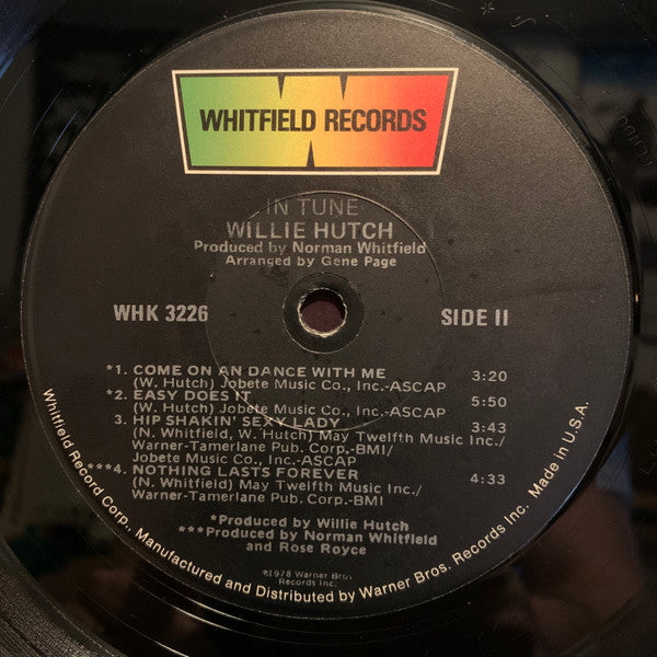 Willie Hutch : In Tune (LP, Album, Los)