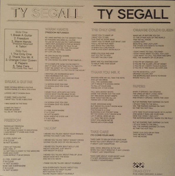 Ty Segall : Ty Segall (LP, Album)