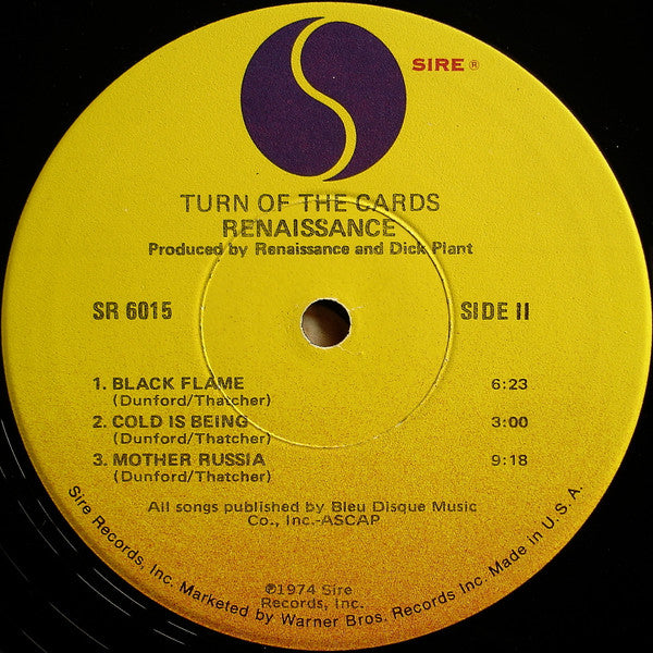 Renaissance (4) : Turn Of The Cards (LP, Album, RE, Jac)