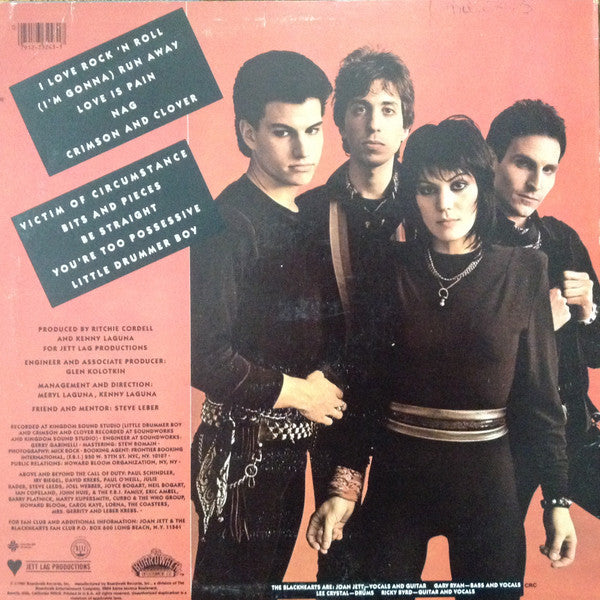 Joan Jett & The Blackhearts : I Love Rock 'N Roll (LP, Album, Club, CRC)